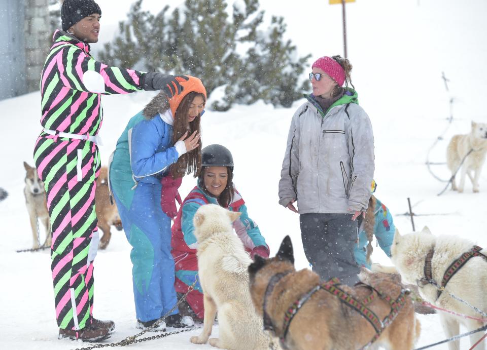  The dogs were well behaved much to the relief of the reality stars