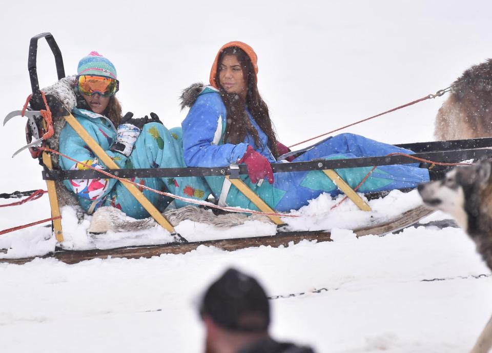  The stars have been filming on the slopes for days