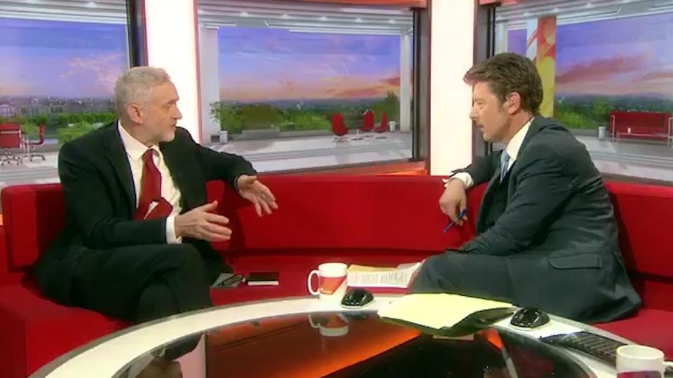  Jeremy Corbyn acccused the BBC of 'fake news' during Breakfast interview