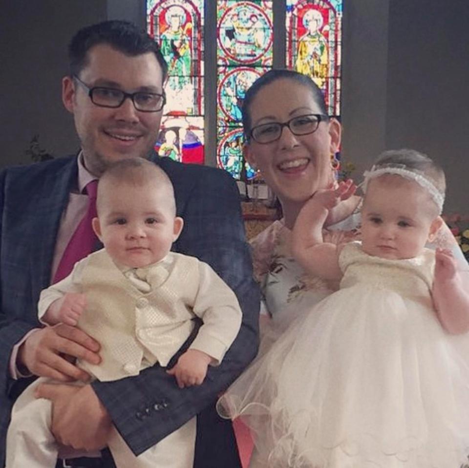  Laura and Dan, pictured with their children Ryan and Ivy, were on their third round of IVF treatment when she fell pregnant