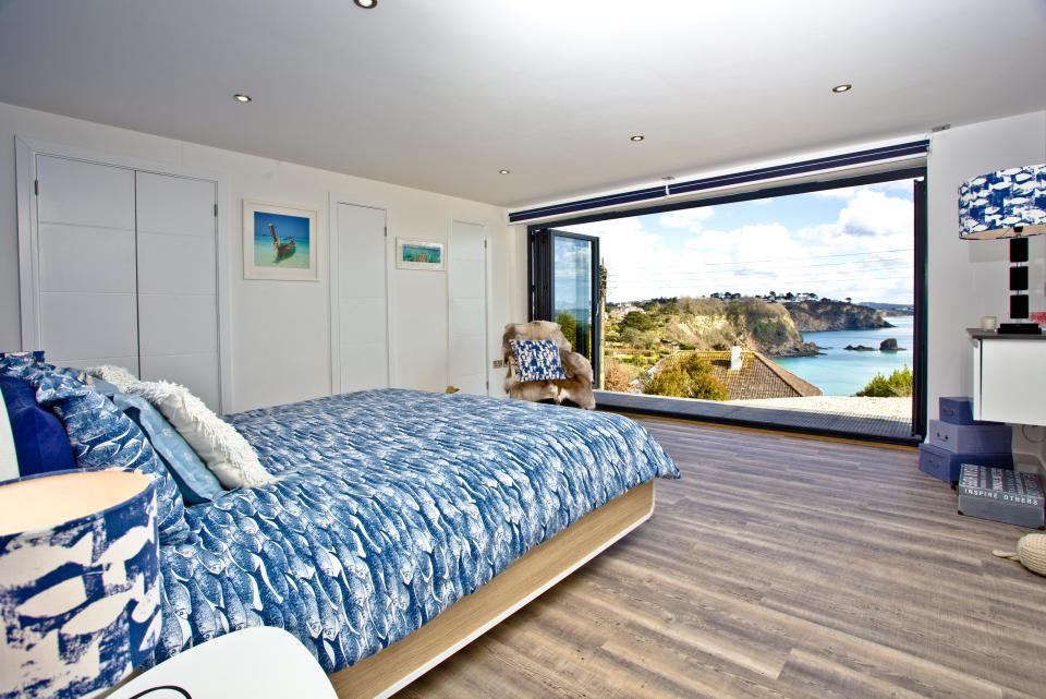  The holiday home in St Austell had a cinema room, which was the perfect place to rewatch the first season of the BBC1 series, while enjoying the complimentary bottle of wine, but the sea views weren't bad either