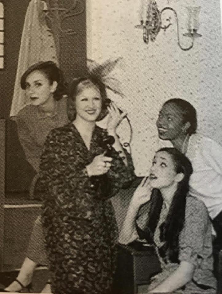  Meghan Markle (bottom right) performing in a production of Stage Door at Immaculate Heart High School in 1998