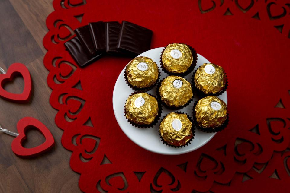  The dessert, which is described as suiting a "sophisticated pallet" is a four pack of Ferrero Rocher