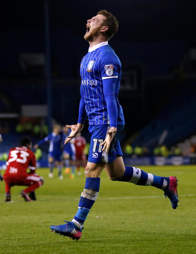  Winnall was clearly delighted at scoring his first goal since signing for the Owls