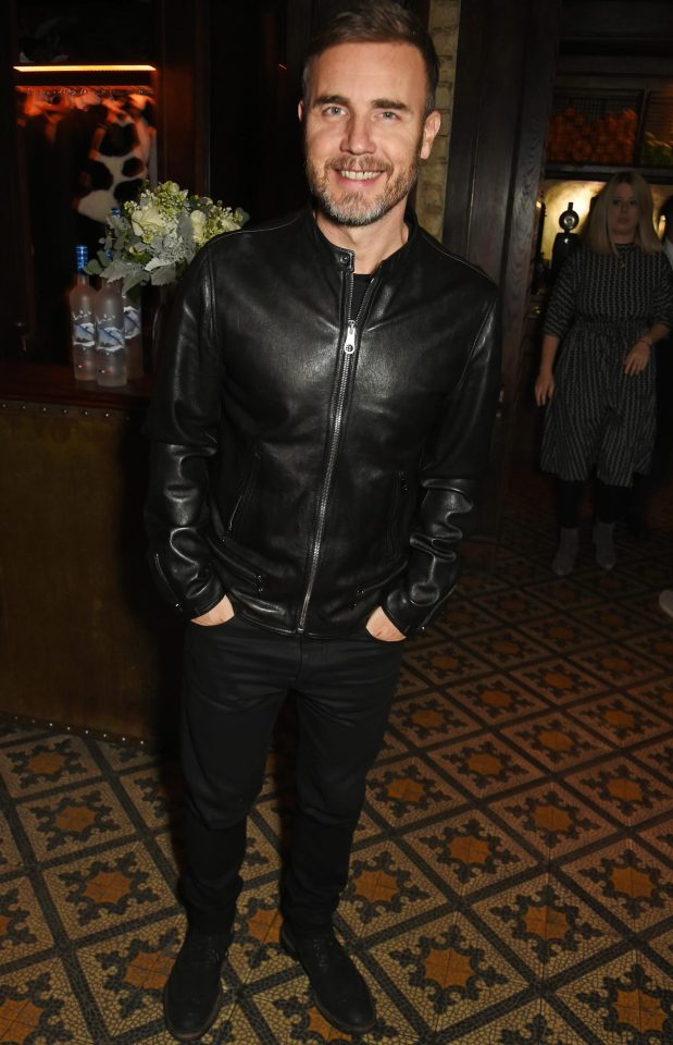  Gary Barlow attended the event in his classic black leather jacket and jeans