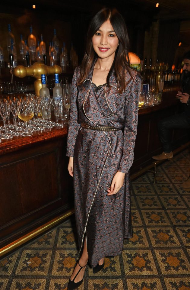  Humans actress Gemma Chan looks beautiful in he floor-length dress