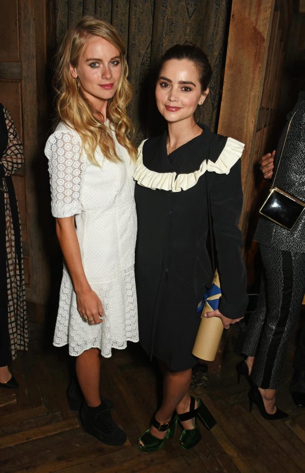  Cressida Bonas poses with Victoria actress Jenna Coleman