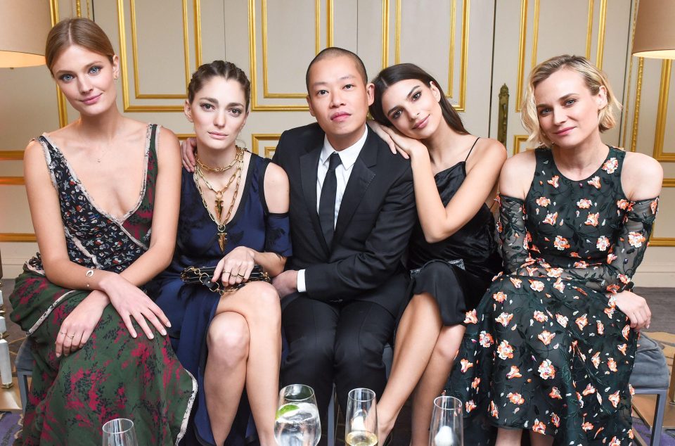  Emily posed with, from left: Constance Jablonski, Sofia Sanchez de Betak, Jason Wu and Diane Kruger