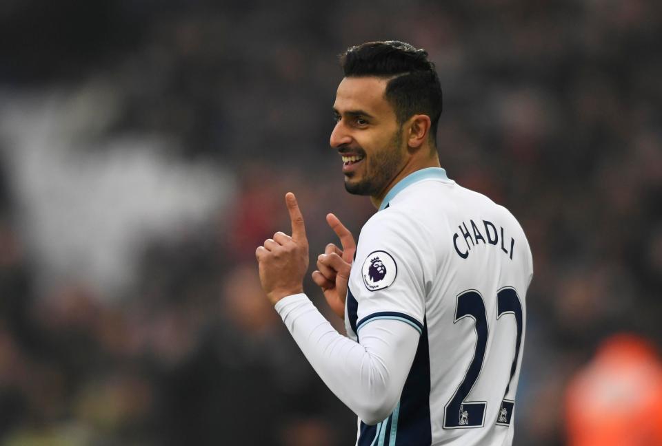  Chadli celebrates his fantastic 6th minute goal