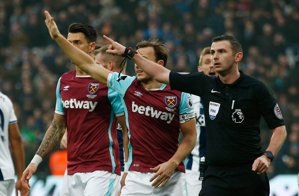  Michael Oliver ruled out Feghouli's goal which replays show was the correct decision