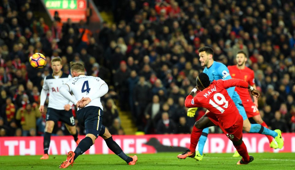  Sadio Mane scored two against Spurs at the weekend to see them fall further behind in the title race