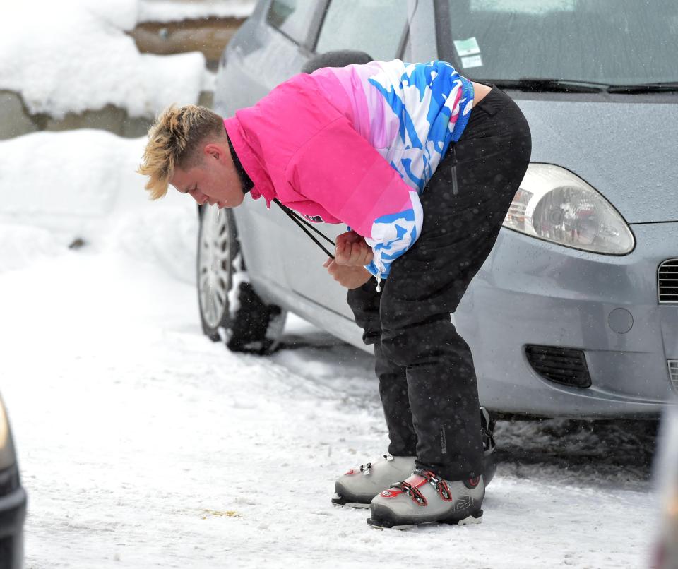  Marty McKenna was seen throwing up in the snow while the rest of the Geordie Shore cast were skiing