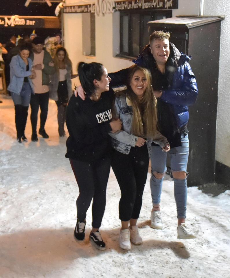  Scotty T was perhaps more of a help than a hindrance as he tried to help the girls stagger home