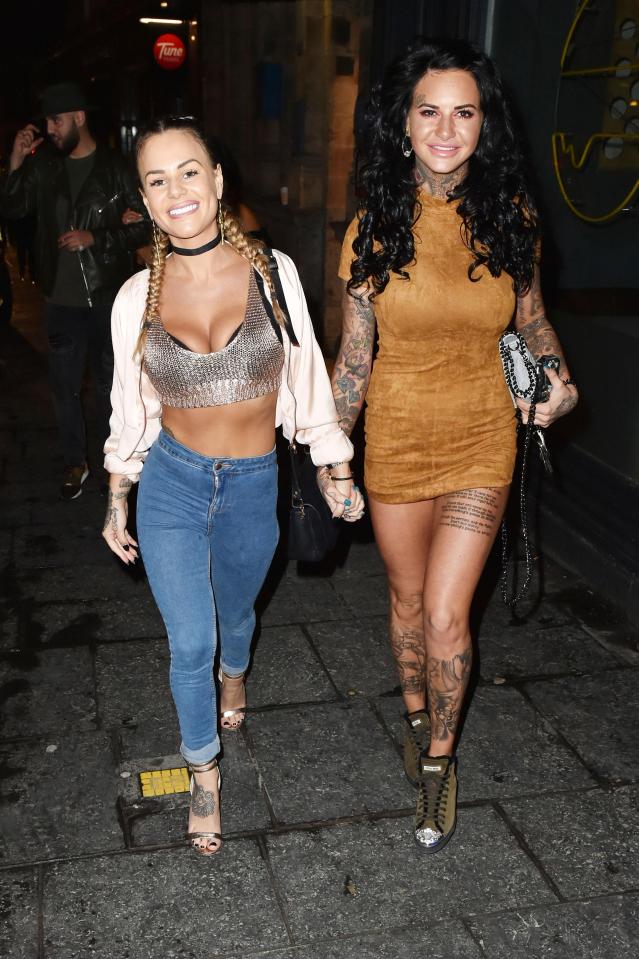  Jemma Lucy and Chantelle Connelly were seen entering Livellos in Newcastle shortly before Charlotte Crosby and Stephen Bear showed up