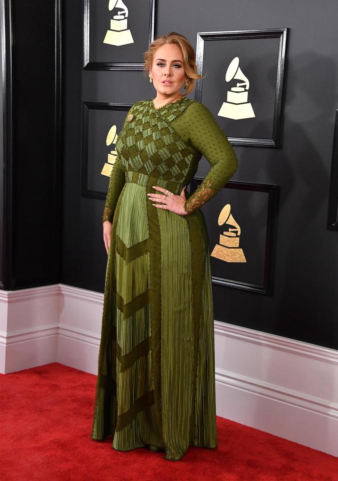  Adele is up for five Grammy Awards this evening