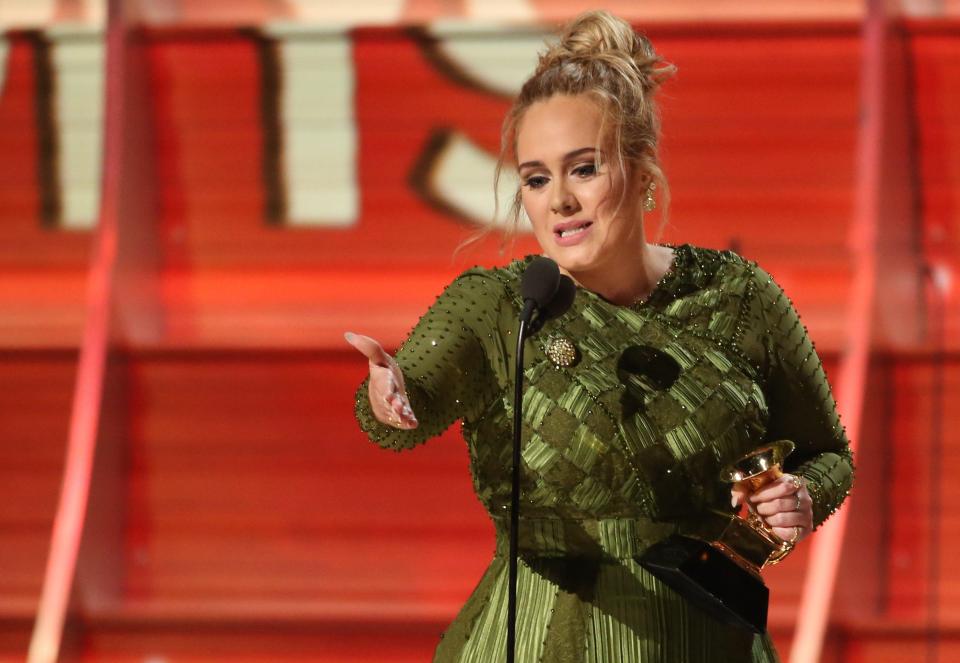  Adele praised Beyonce during both of her big acceptance speeches at the end of the ceremony