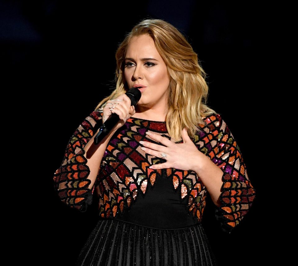  Adele was also spotted with a ring on her left hand