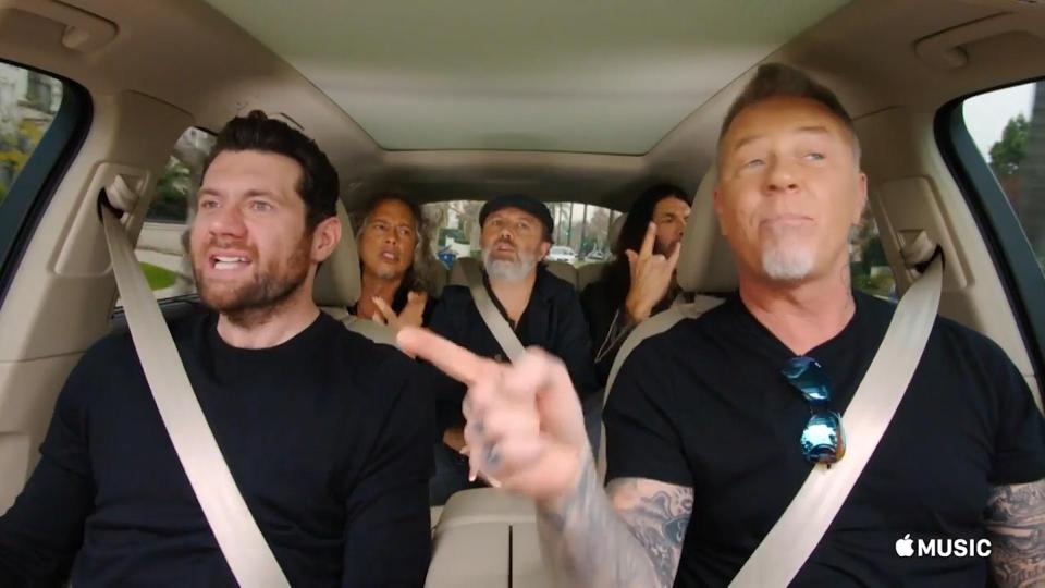  Metallica have a rowdy singalong to their own tracks