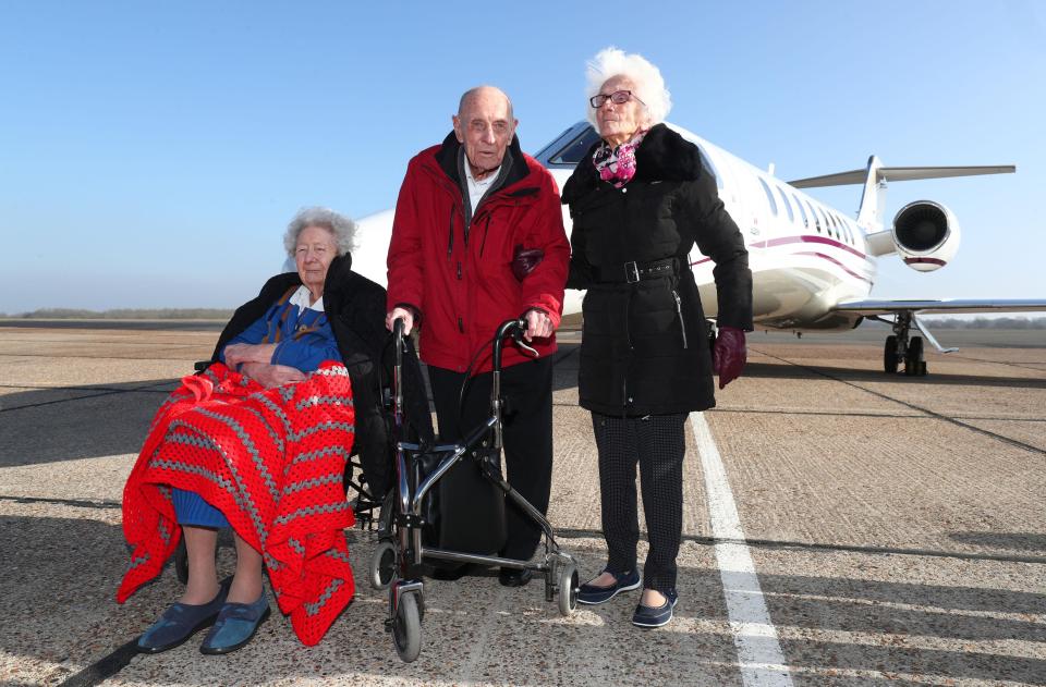  He was joined in the skies by Lily Osborne and Trudy Baxter