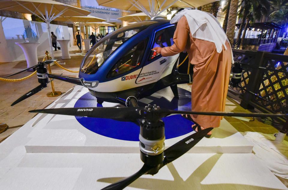  A model of the aerial vehicle was unveiled at the World Government Summit 2017 in Dubai on Monday