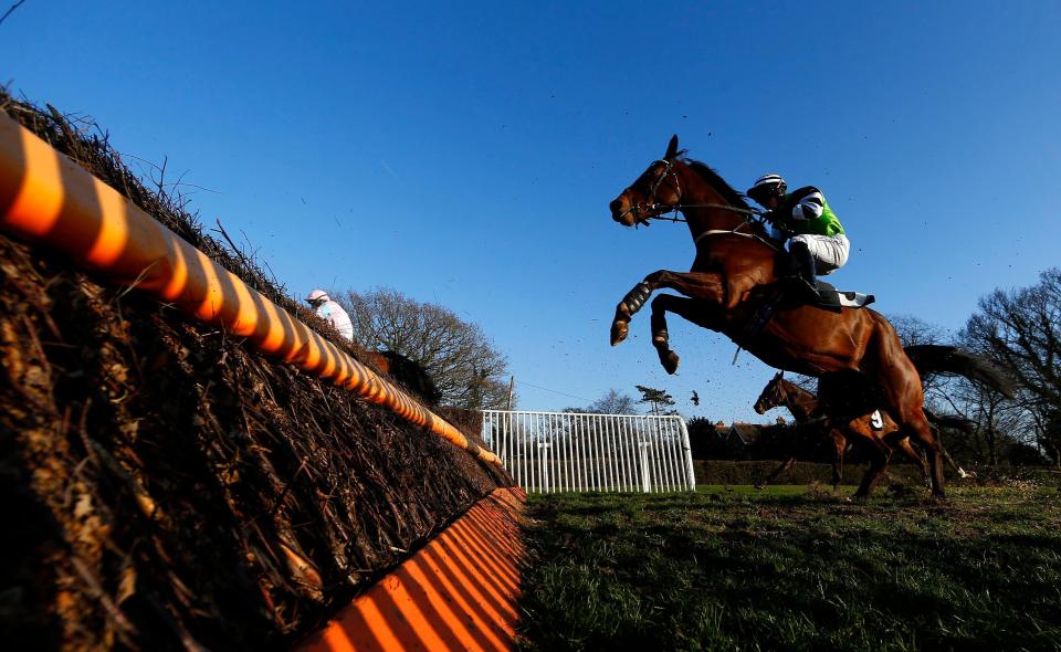  Thomas Garner and Clonusker clear a fence at Plumpton