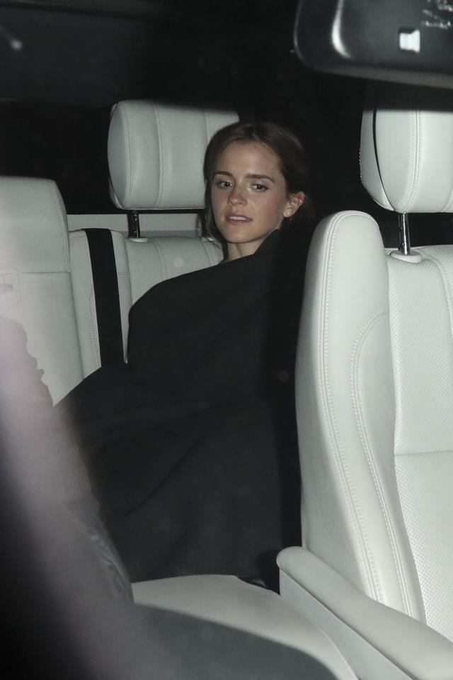  Emma was spotted leaving the bash as soon as she could