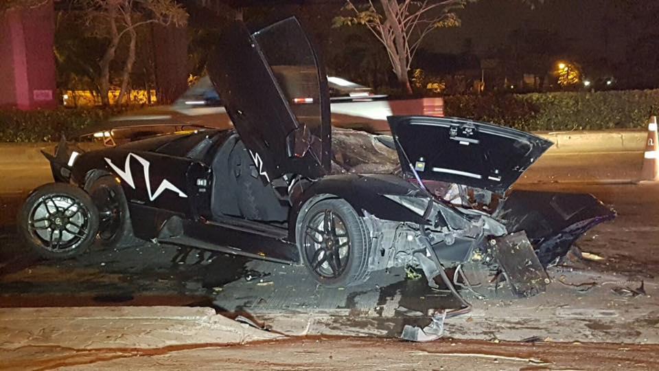  The driver had only just borrowed the £900,000 supercar hours before the smash in Bangkok