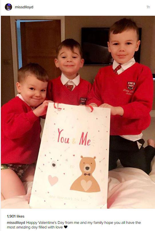  Danielle Lloyd paid tribute to her sons