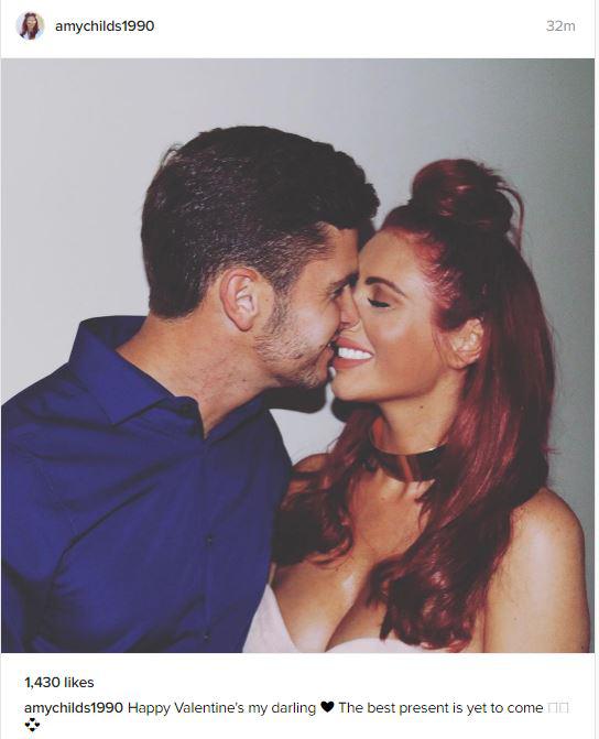  Pregnant Amy Childs looks besotted with her man