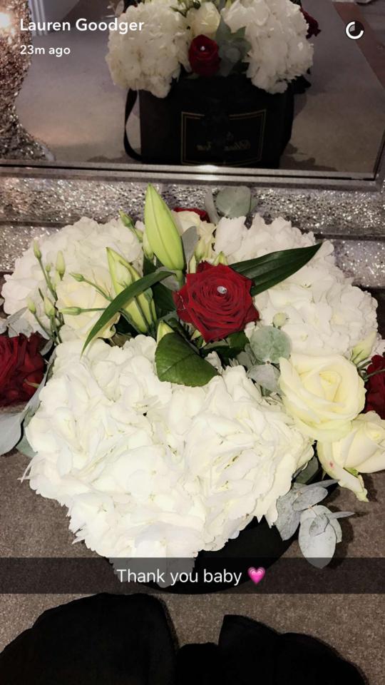  Joey also gave Lauren these flowers for Valentine's Day