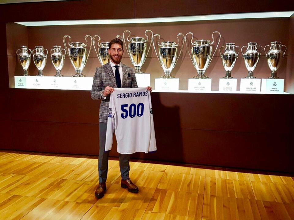  Sergio Ramos played his 500th game for Real Madrid against Osasuna on Sunday