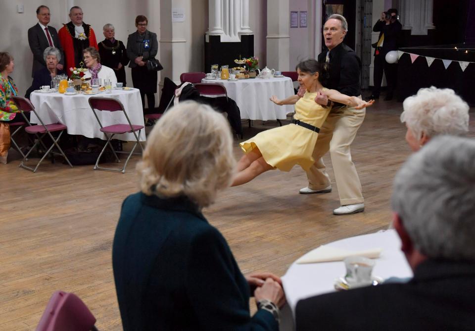  Later she sat back and watched other dancers having a go at the tea party