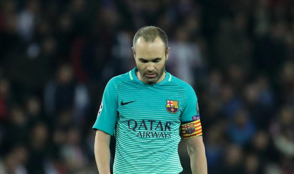  Andres Iniesta was another player who had a terrible game in Paris