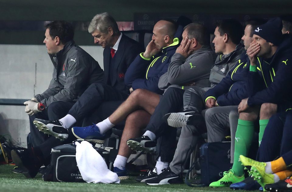  Wenger kept quiet as his Arsenal side suffered a second half collapse against Munich