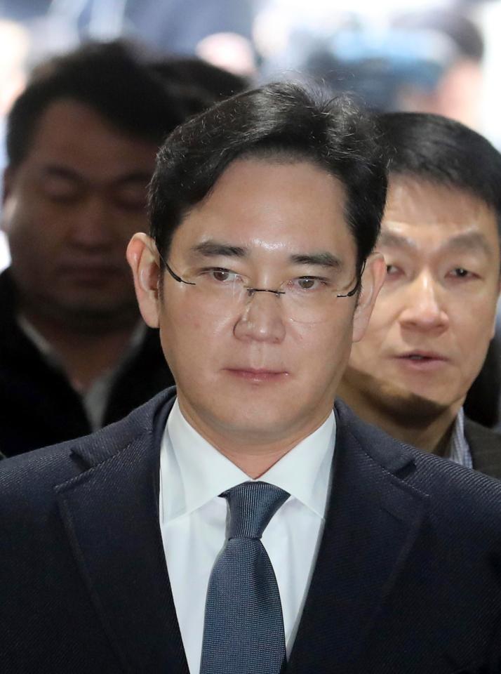  Lee Jae-yong, the vice chairman of Samsung Electronics, arrives for a hearing at the Seoul Central District Court in Seoul, South Korea