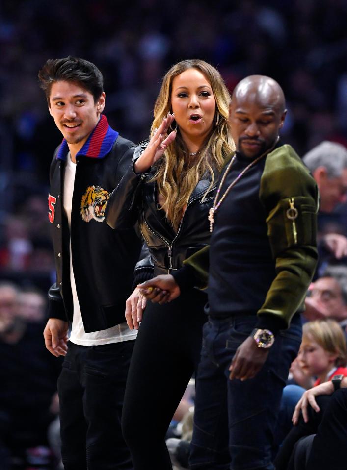  Singer Bryan Tanaka also turned up for the Clippers' game against the Hawks