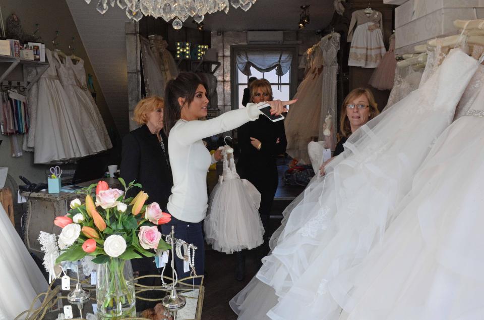  Later Sadie was out looking for wedding dresses with her mum