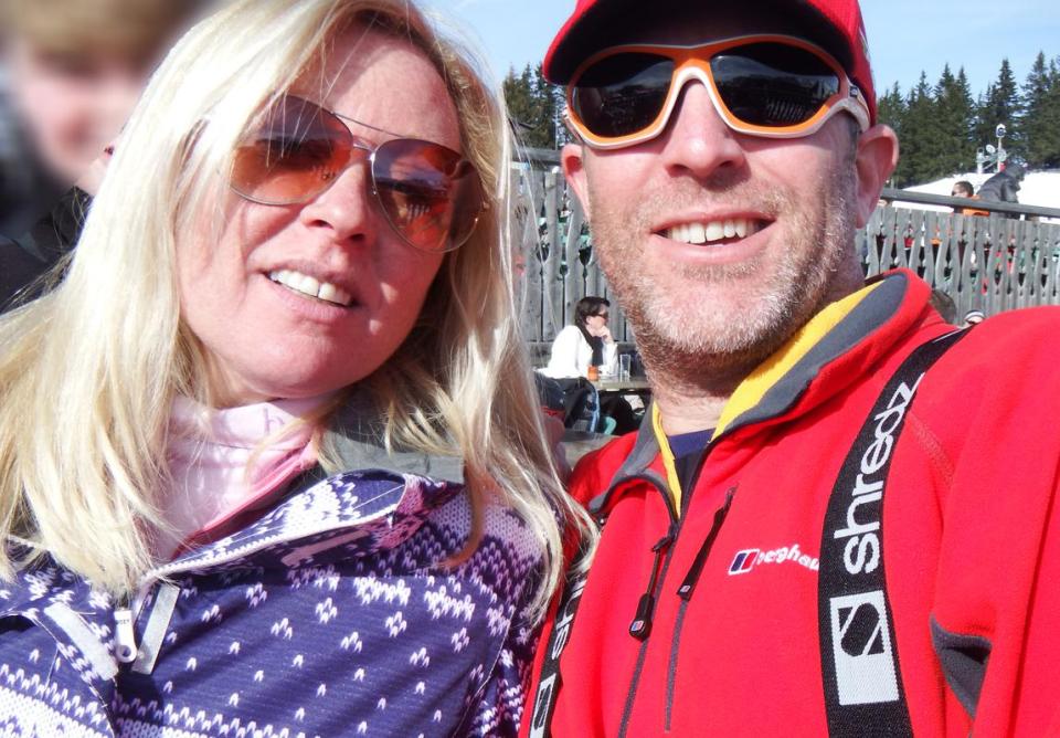  Louise, pictured with her husband Andy before the accident in February 2015