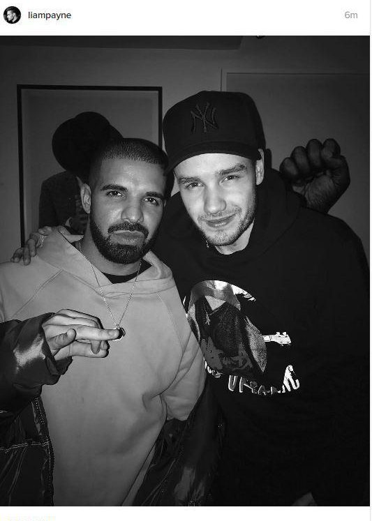  Liam Payne has shared a snap with Drake on social media