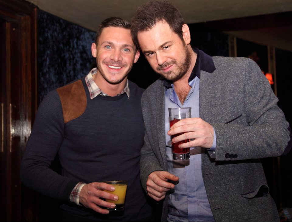  Dyer boozing it up with Towie star Kirk Norcross