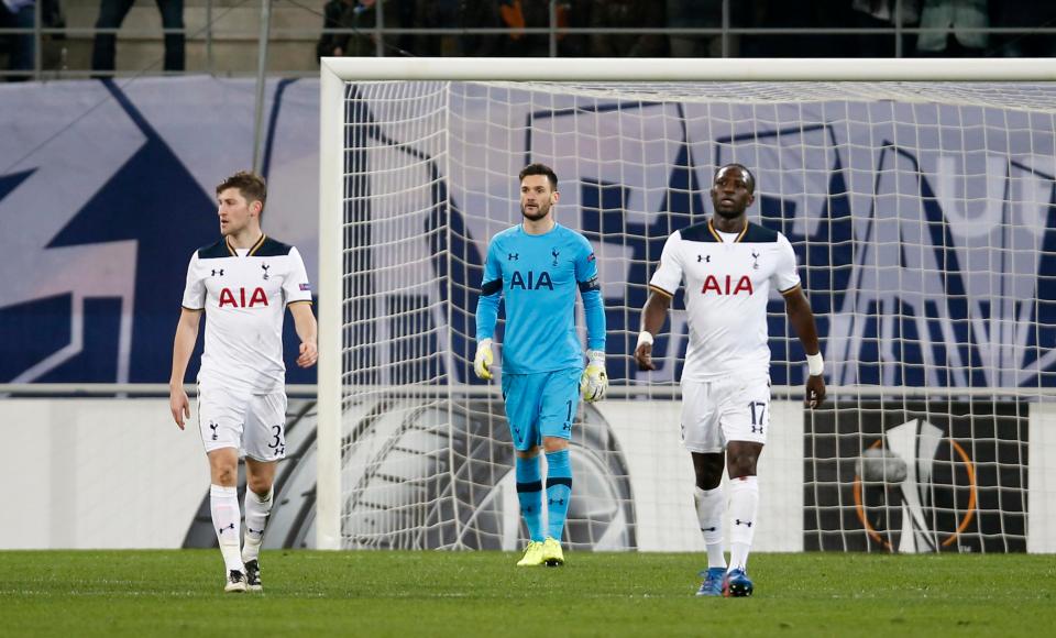  Tottenham's looked dejected after going a goal down