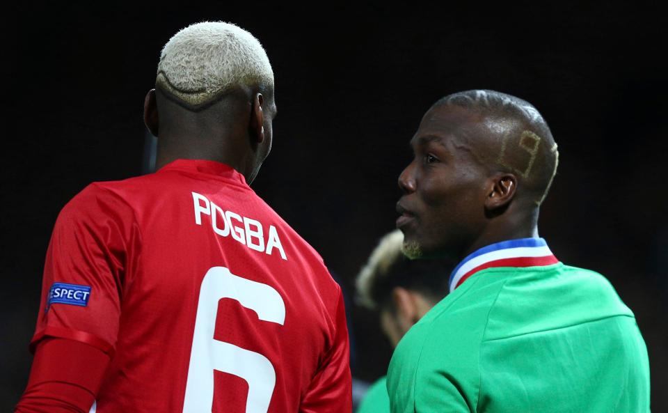  Paul and Florentine Pogba chatted as they walked out at Old Trafford