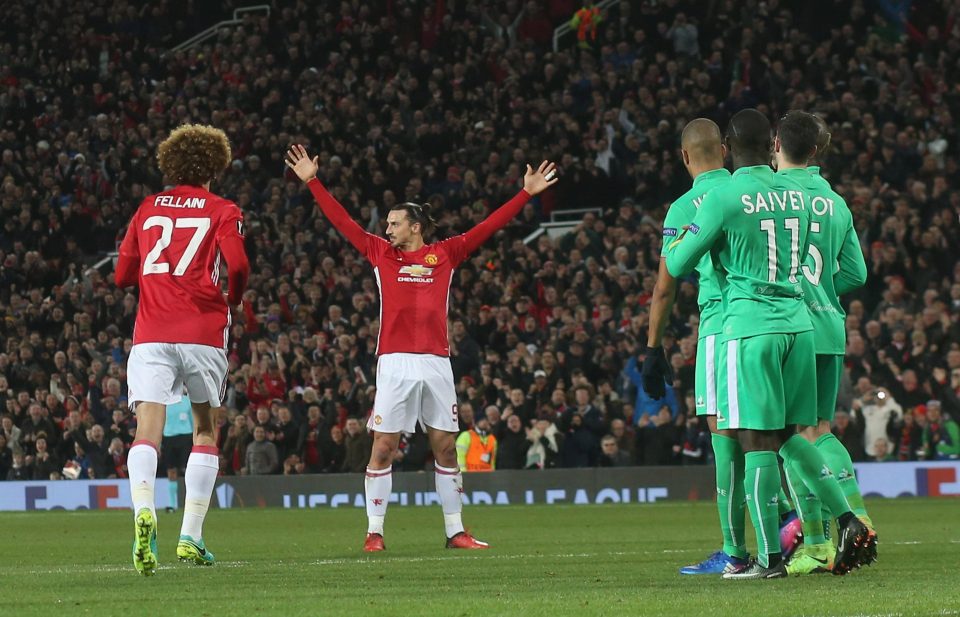  Ibrahimovic celebrates his opening goal