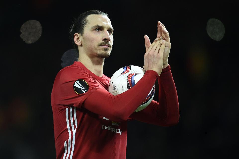  Ibrahimovic walks off with the match ball