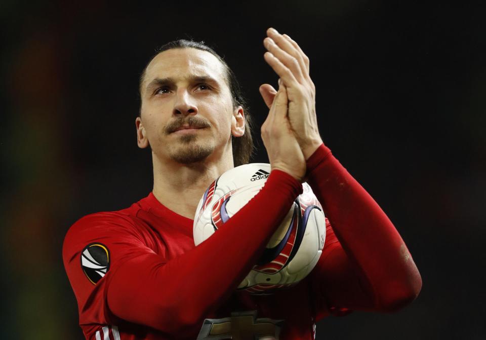  Zlatan Ibrahimovic bagged his first Manchester United hat-trick in front of the adoring Old Trafford crowd