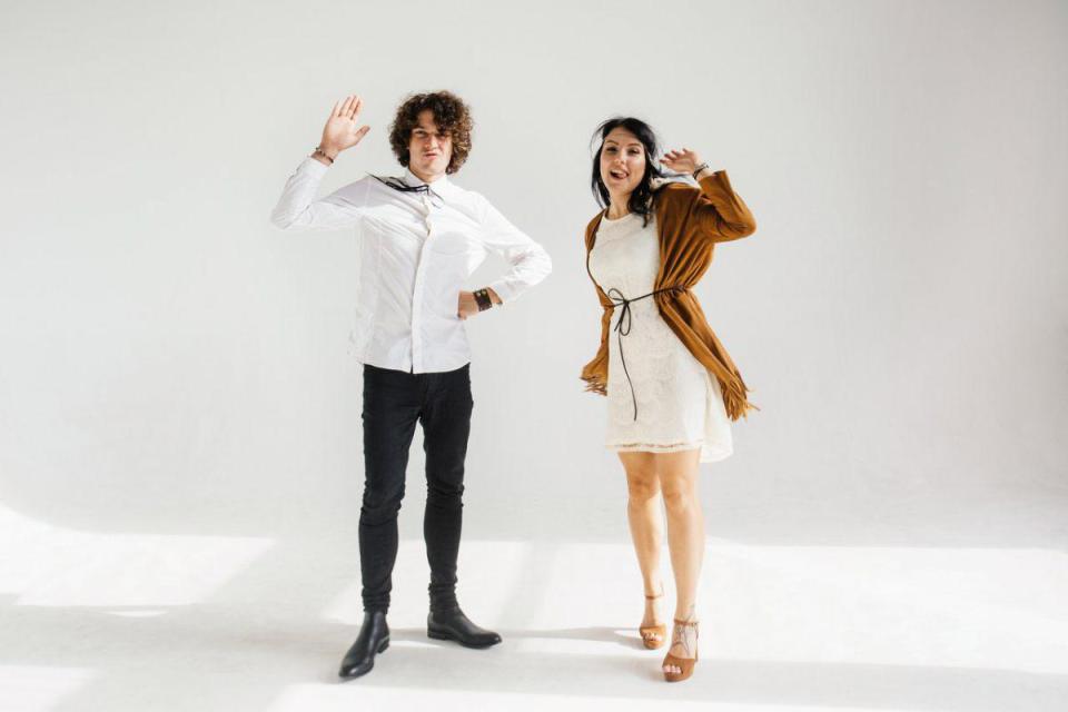  Arciom Lukjanienka (left) and Ksienija Žuk (right) make up the duo Naviband who will be performing at the Eurovision for Belarus