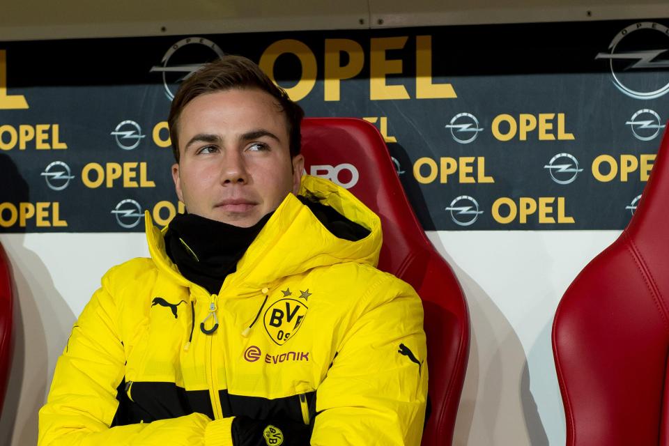  Mario Gotze has spent more time on the bench back at Dortmund this season