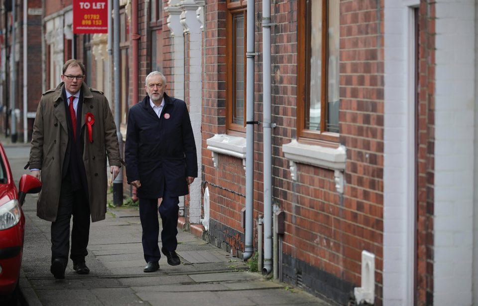  Labour faces two tough by-elections on Thursday - he visited Labour candidate Gareth Snell in Stoke last week