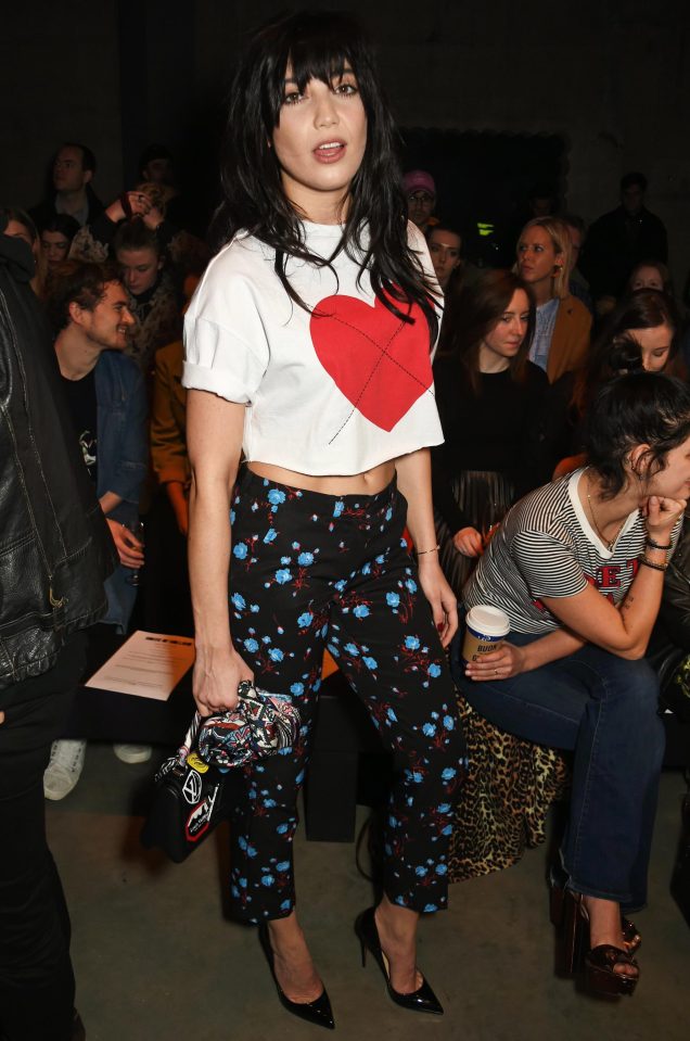  Daisy switched things up for the House of Holland show, opting a more vibrant crop top and trouser combo