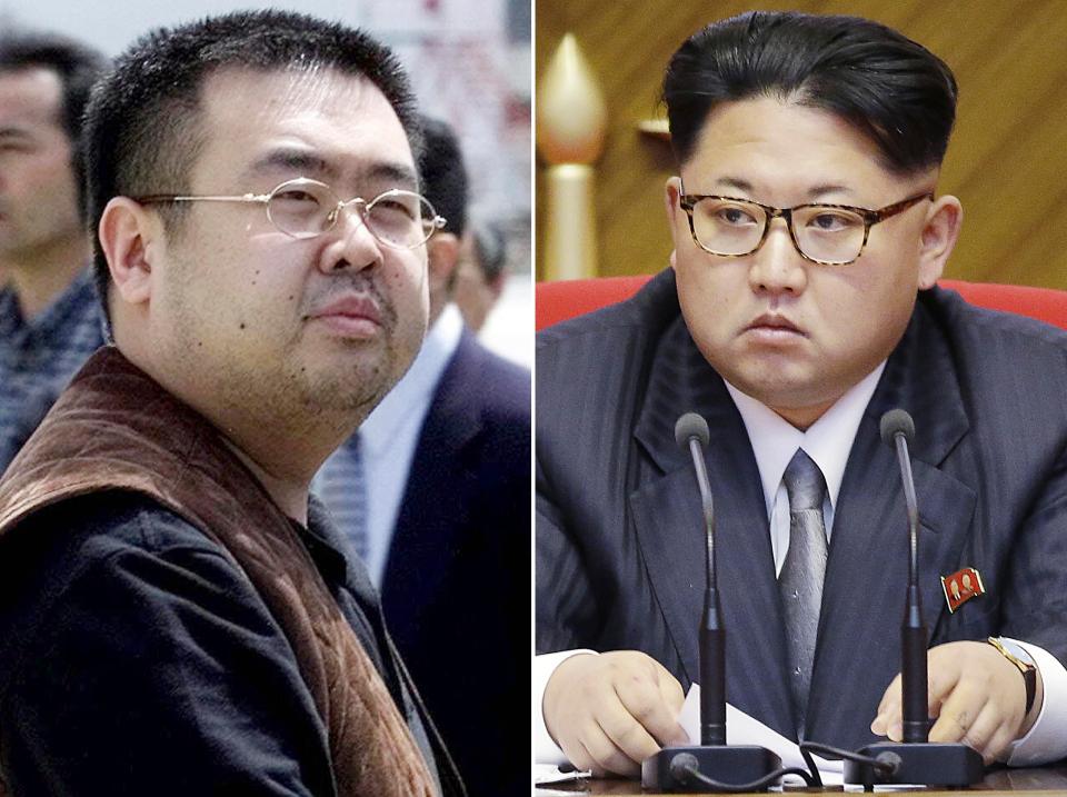  Kim Jong-nam, left, was reportedly set to take up the leadership of North Korea before his half-brother Kim Jong-il took up the role